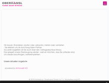 Tablet Screenshot of oberhansl.de